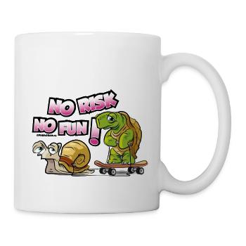 T-Shirt Comic Escargot & Tortue - Mug blanc - blanc - Droite