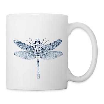Papillon libellule - Mug blanc - blanc - Droite