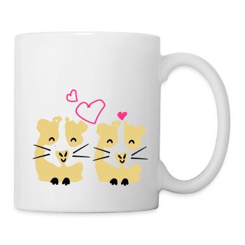Gini mignon de porc Guinée couple cochon - Mug blanc - blanc - Droite