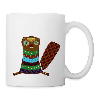 Biber - Tasse - Weiß - Rechts