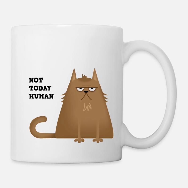 not today cat - Tasse - Weiß