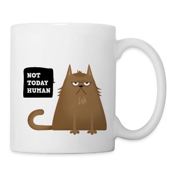 not today katze - Tasse - Weiß - Rechts