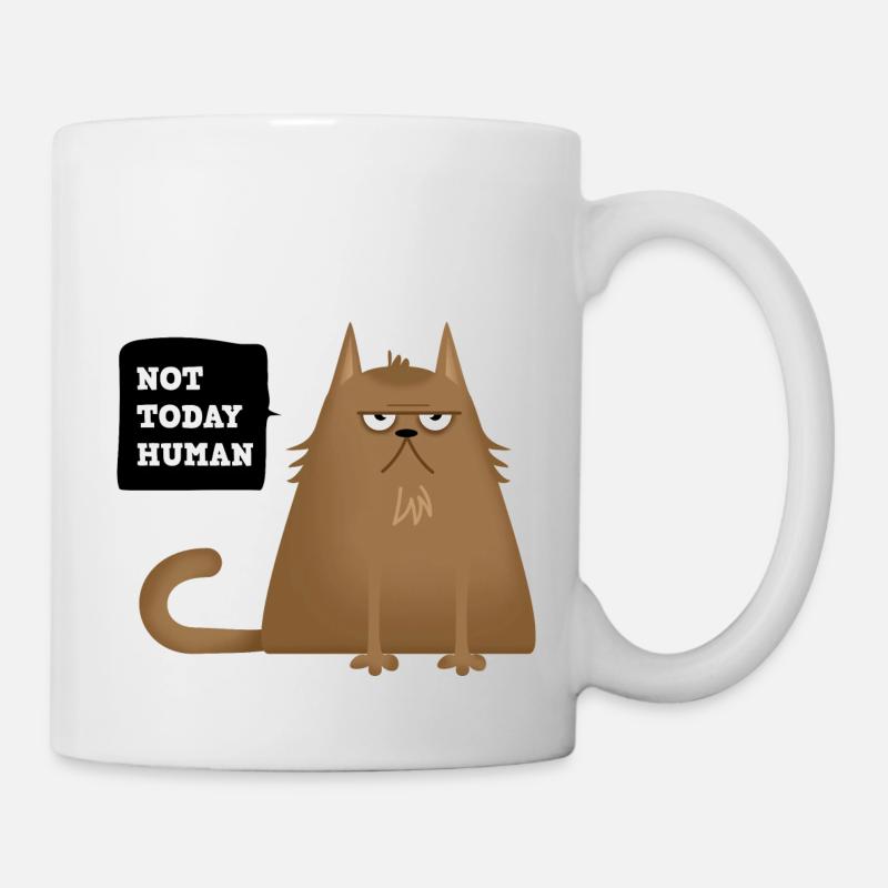 not today katze - Tasse - Weiß
