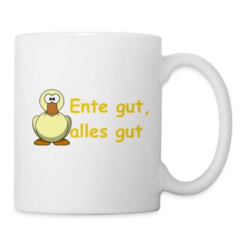 Ente gut, alles gut. - Tasse - Weiß - Rechts