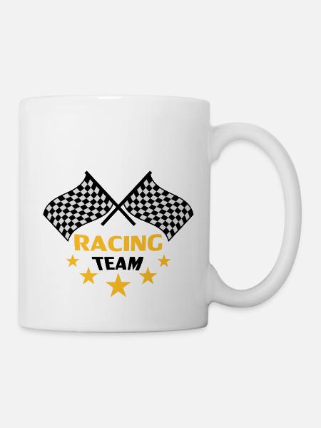 racing_team - Tasse - Weiß