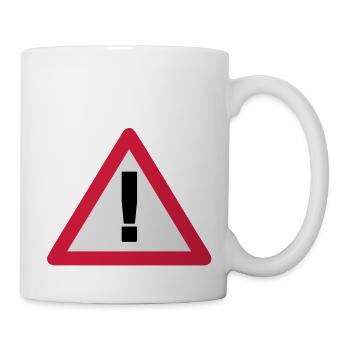 achtung_schild__f3 - Tasse - Weiß - Rechts