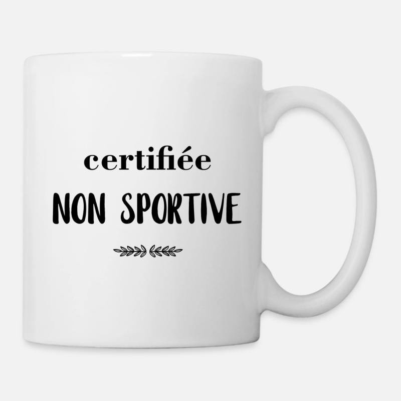 Certifiée non sportive - Mug blanc - blanc