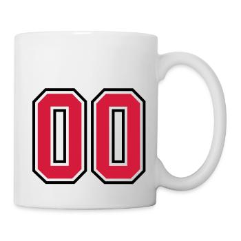00 sports jersey football number - Mug blanc - blanc - Droite