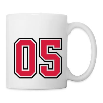 05 sports jersey football number - Tasse - Weiß - Rechts