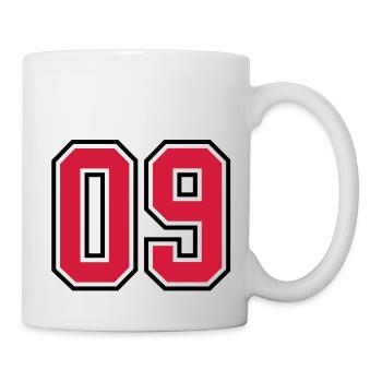 09 sports jersey football number - Tasse - Weiß - Rechts