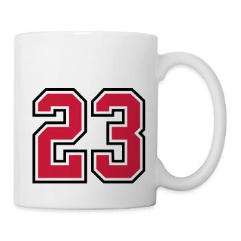 23 sports jersey football number - Tasse - Weiß - Rechts