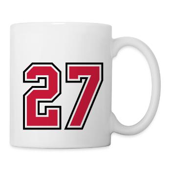 27 sports jersey football number - Mug blanc - blanc - Droite