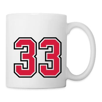 33 sports jersey football number - Tasse - Weiß - Rechts