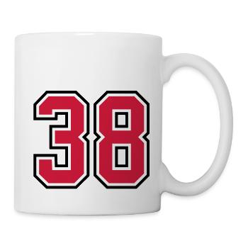 38 sports jersey football number - Mug blanc - blanc - Droite