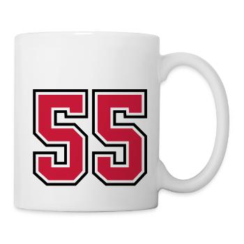 55 sports jersey football number - Mug blanc - blanc - Droite