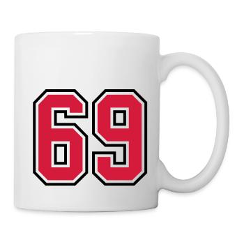 69 sports jersey football number - Tasse - Weiß - Rechts
