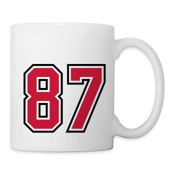 87 sports jersey football number - Mug - white - Right