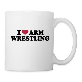 I love Arm wrestling - Mug blanc - blanc - Droite