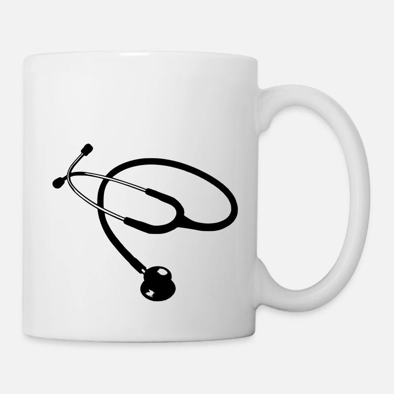 stetoscope medecin - Mug blanc - blanc