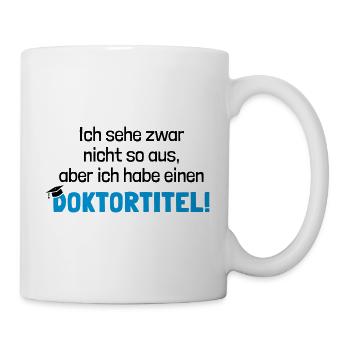 Titre de doctorat énonciation drôle doctorant thèse de doctorat - Mug blanc - blanc - Droite