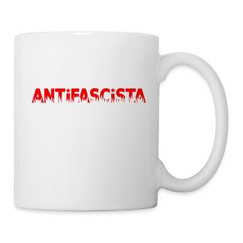 Antifascista -- Rot - Tasse - Weiß - Rechts