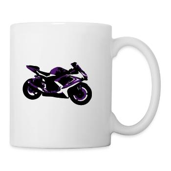 Motorrad - Rennmaschine - Racing - Tasse - Weiß - Rechts