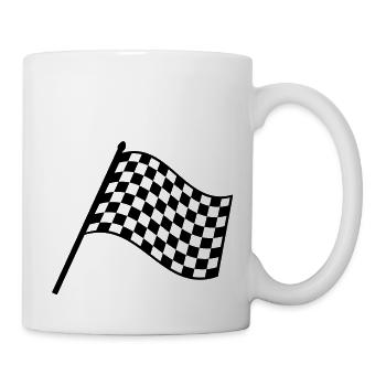 ziel_flagge_f1 - Tasse - Weiß - Rechts