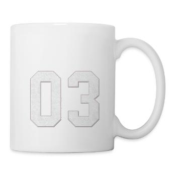 Classic Vintage Baseball Sport Jersey Number 03 - Tasse - Weiß - Rechts