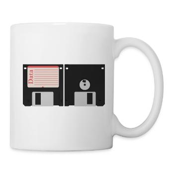 Computer-Diskette - Tasse - Weiß - Rechts