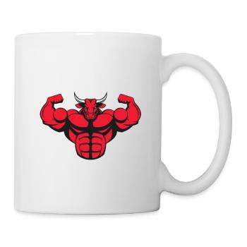 Stier - Tasse - Weiß - Rechts