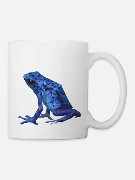 polygon hipster frosch pfeilgift geschenk shirt - Tasse - Weiß