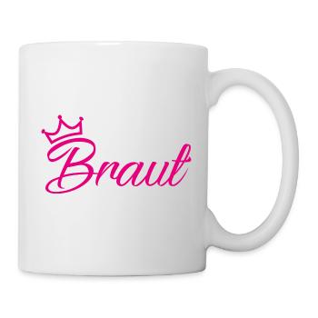 Braut Krone Pink Junggesellinenabschied - Tasse - Weiß - Rechts