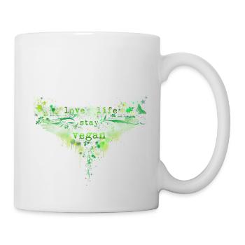 Love Life / Séjour Vegan [vert] - Mug blanc - blanc - Droite