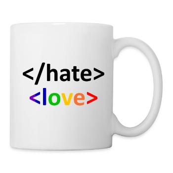 Coder shirt gay pride - Tasse - Weiß - Rechts