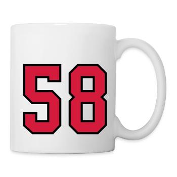 58 sports jersey football number new - Tasse - Weiß - Rechts