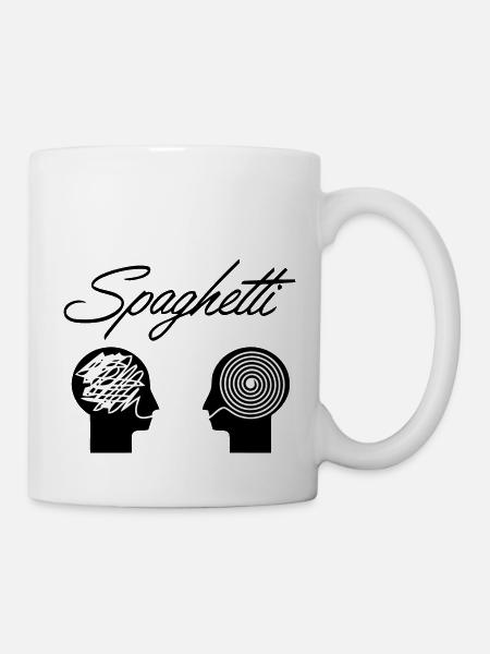 Gehirn Spaghetti - Tasse - Weiß