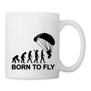 Evolution Fallschirmspringen - Tasse - Weiß - Rechts