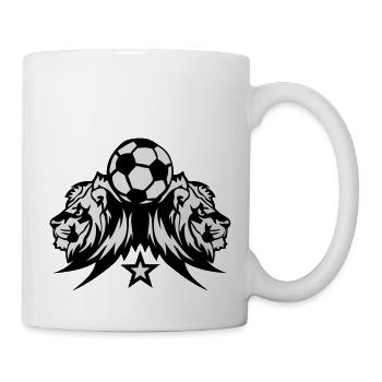 soccer soccer ball sports 1710 lion logo - Mug - white - Right