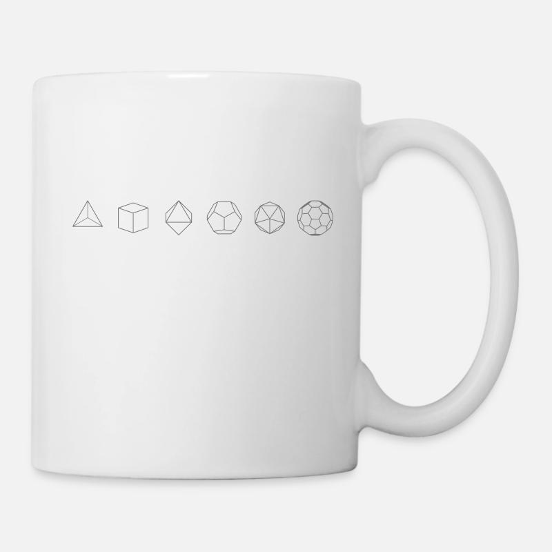 platonic bodies with fuller - Tasse - Weiß