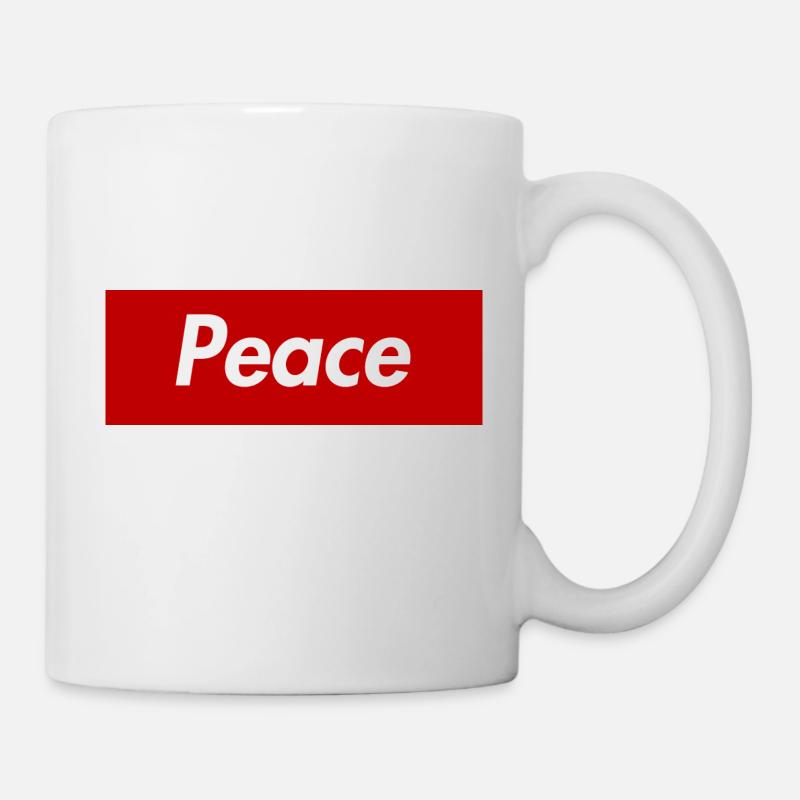 "Peace" - Tasse - Weiß