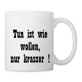 Motivation Spruch Business Sport - Tasse - Weiß - Rechts