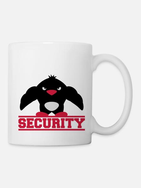 Security Muscle Penguin - Tasse - Weiß