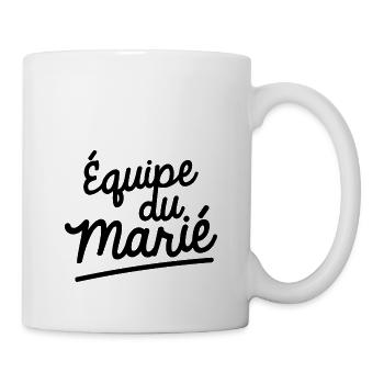 équipe du marié mariage - Mug blanc - blanc - Droite