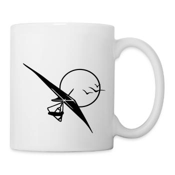 drachenflieger_mit_sonne - Tasse - Weiß - Rechts