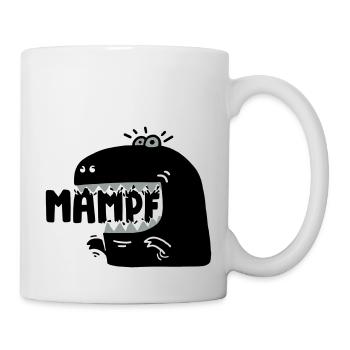 Super hungriger Mampf-T-Rex! - Tasse - Weiß - Rechts