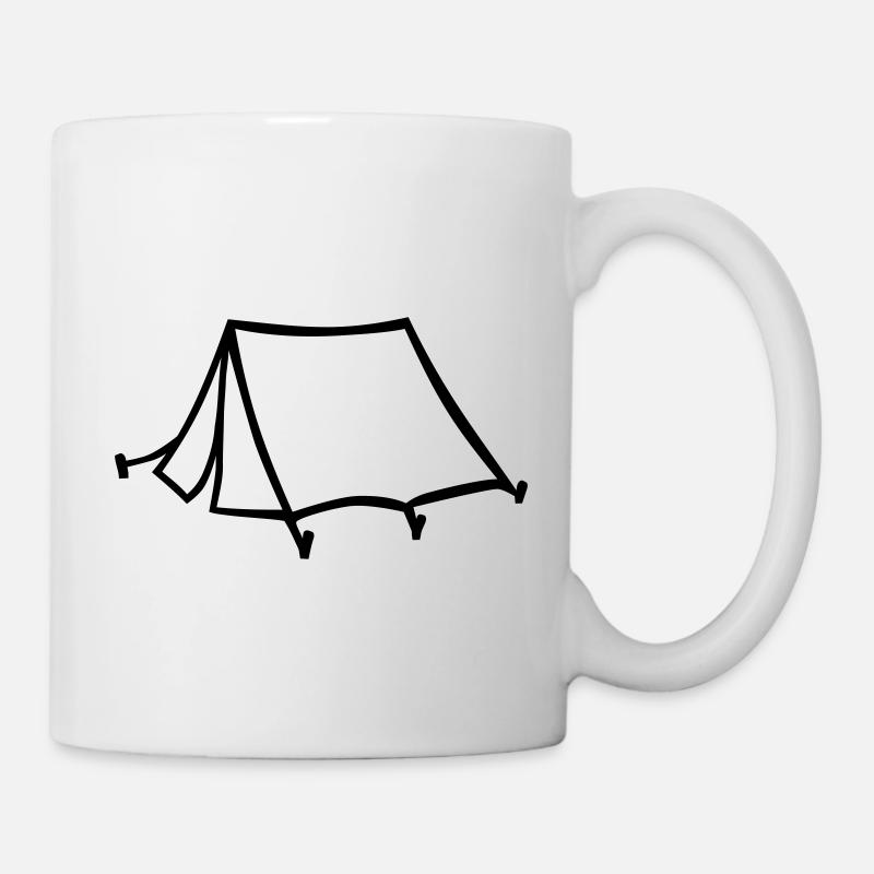 Zelt - Tasse - Weiß
