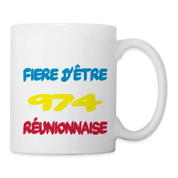 Fiere d'être reunionnaise - Mug blanc - blanc - Droite