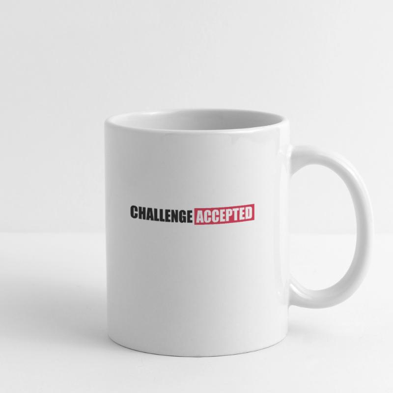 Challenge Accepted Text Design Tasse
