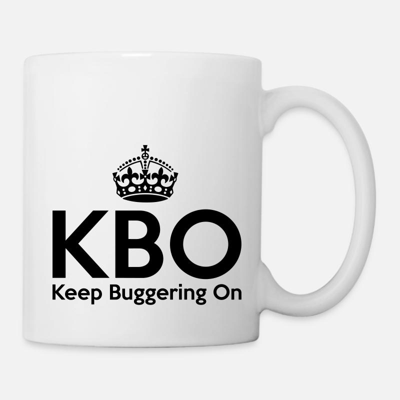 KBO - Keep Buggering on - Mug blanc - blanc