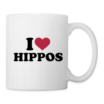 I love Hippos - Mug - white - Right